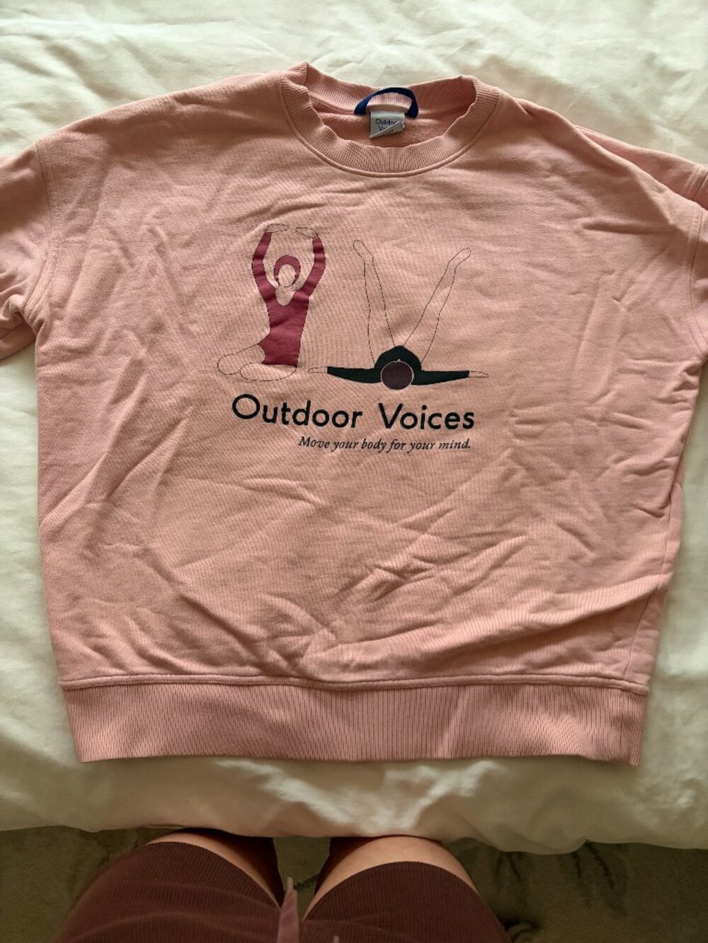 Outdoor Voices "Move Your Body" Limited Edition Sweatshirt in Pink (size S)